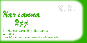 marianna ujj business card